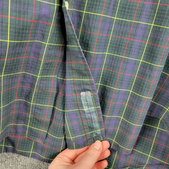 RALPH LAUREN Green Plaid Blake Cotton Long Sleeve Button Down Shirt SIZE XL - Picture 4 of 12